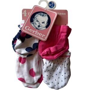 Gerber 4pcs No Scratch Mittens NEW